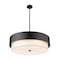 Z-Lite Counterpoint Chandelier, 6-Light, 31.5 In.W x 10.5 In.H, Matte Black/White 495P32-MB - alternate 4